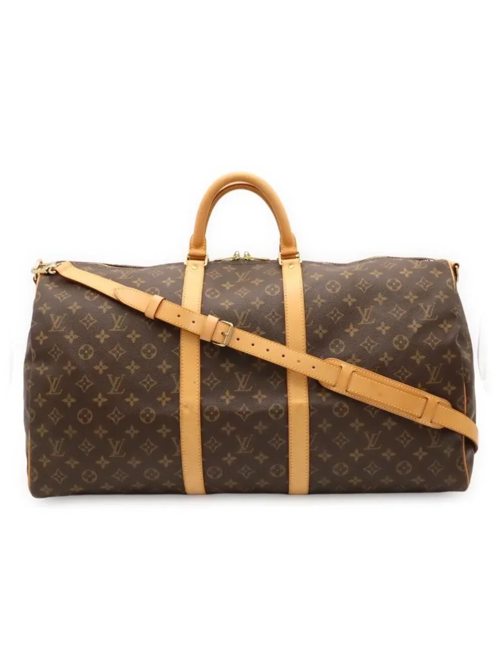 Louis Vuitton Monogram Keepall Bandouliere 55 Boston Bag Purse 2-Way